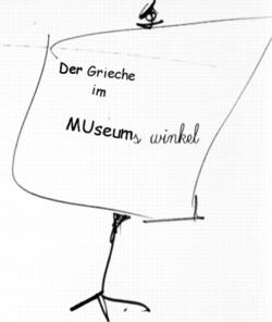 Leinwand: Der Grieche im Museum